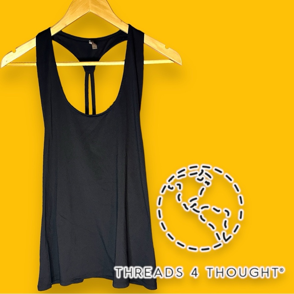⭐️HP⭐️NWT Threads 4 Thought Shift Style Moisture Wick Tank Top in Black. Medium - Picture 2 of 13